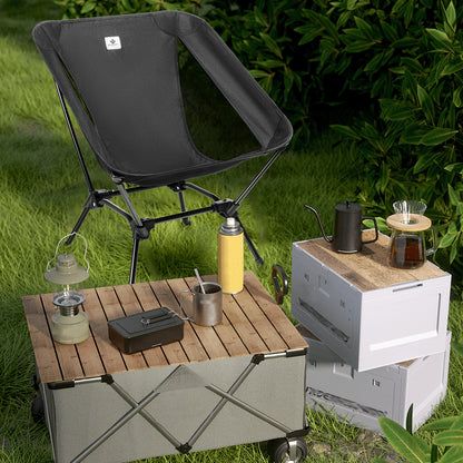 Blackpongo outdoor folding chair aluminum alloy ultra-light portable fishing chair back stool camping moon chair load-bearing 150 kg