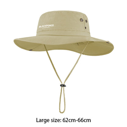 Blackpongo Summer sun protection UPF50+ fisherman hat outdoor fishing sun hat large brim sun hat head circumference 58-66cm