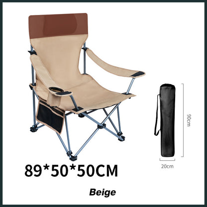 Blackpongo Outdoor Camping Folding Chair Nap Camping Portable Footrest Chair Sitting And Lying Reclining Chair