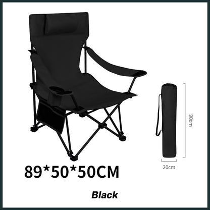 Blackpongo Outdoor Camping Folding Chair Nap Camping Portable Footrest Chair Sitting And Lying Reclining Chair
